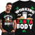 KOSZULKA ŚWIĄTECZNA WORKING ON MY SANTA BODY FUNNY CHRISTMAS